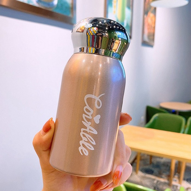 늘조은생활 미니 텀블러 보온병 보온보냉 가벼운 작은 텀블러, 1개, 180ml, 핑크