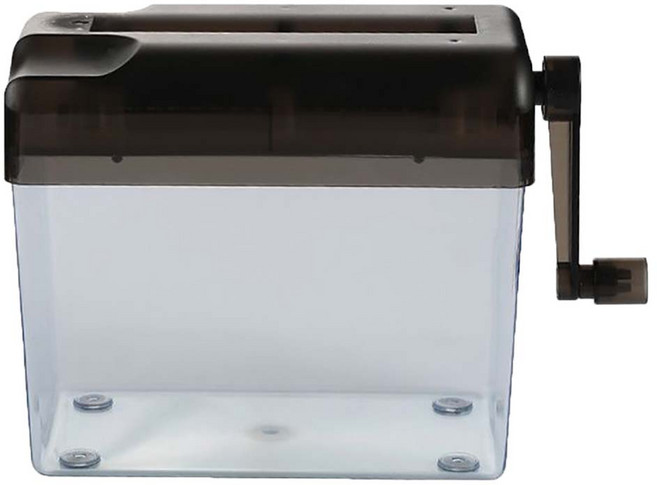 無品牌 桌上型手動碎紙機 直條式裁紙 機密文件辦公室用品, 黑色, 無型號