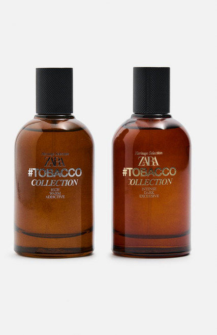 ZARA #TOBACCO INTENSE DARK EXCLUSIVE + RICH WARM ADDICTIVE 오드 퍼퓸 2 X 100ML ( 3.4 FL.OZ ) 410570274, 단일 사이즈