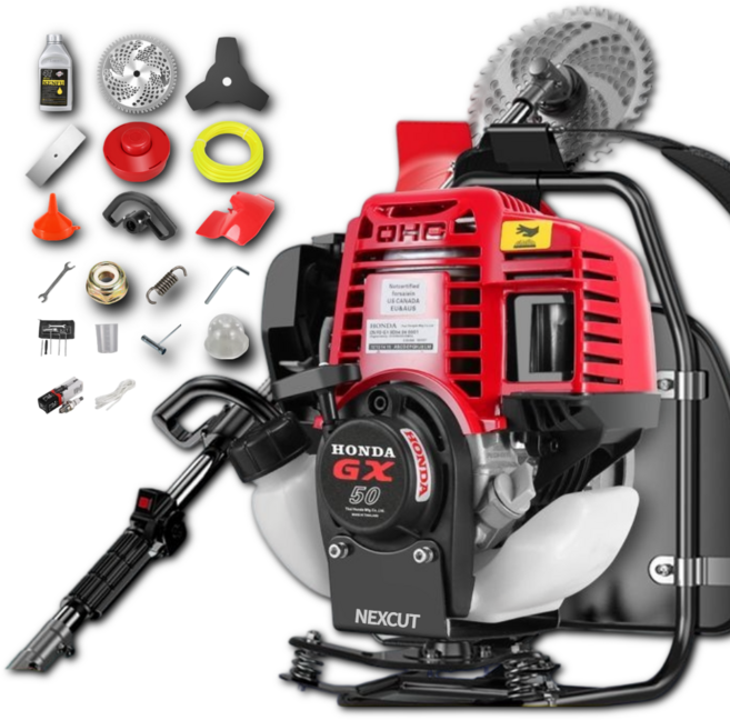넥스컷 혼다 예초기 4행정 고출력 제초기 GX50 휘발유 가솔린 4싸이클 배낭형 잔디깎는 기계 25종 사은품, 1세트