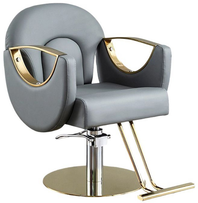 미용실의자 경대의자 커트 헤어살롱 이발소 네일샵 헤어샵 속눈썹, 노멀 그레이