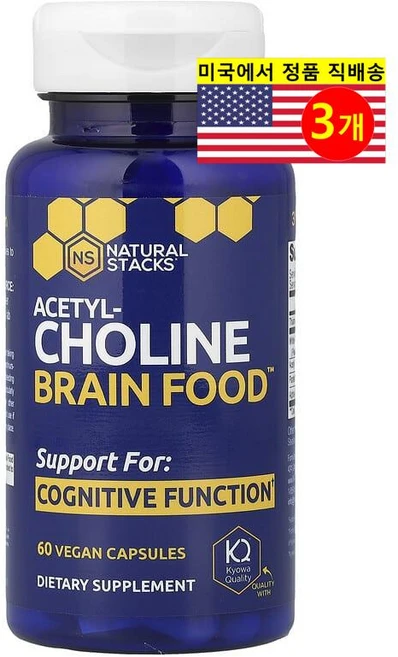 Natural Stacks 내추럴 스택 아세틸 콜린 Acetyl-Choline 60정, 3개 - 쿠팡