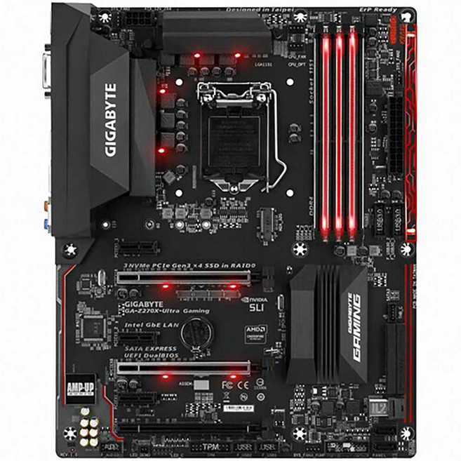 GIGABYTE GA-Z270X-Ultra Gaming ATX 1151 소켓 백패널 미포함