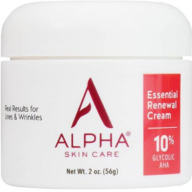Alpha Skin Care 에센셜 리뉴얼 크림 56g 1팩 Alpha Skin Care Essential Renewal Cream 10% Glycolic AHA, 1개