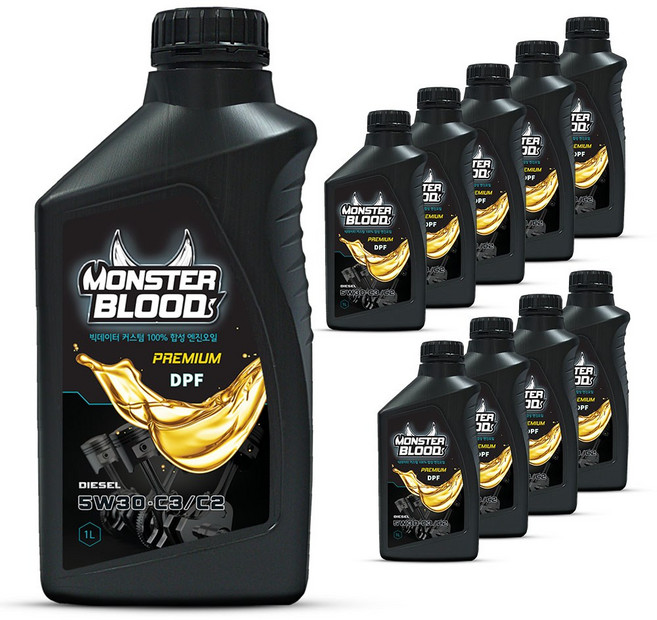 몬스터블러드 프리미엄 디젤 DPF 엔진오일, 10개