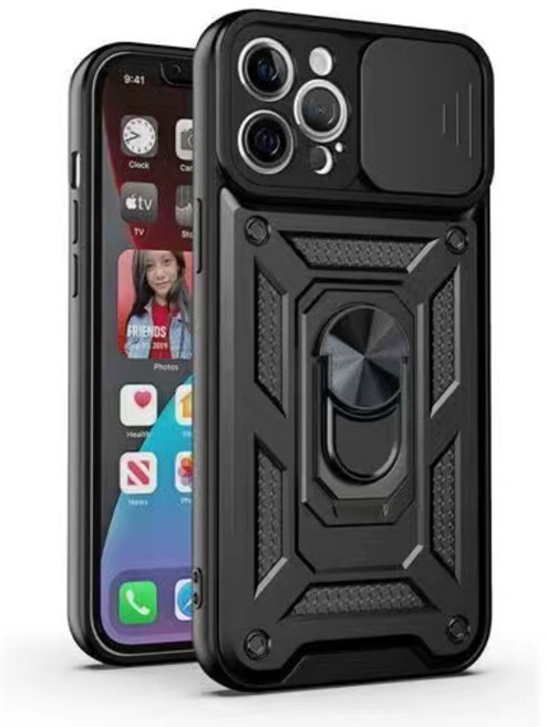 軍規防摔手機殼 適用於 iPhone 14 13 12 Pro Max 玫瑰金推窗保護殼
