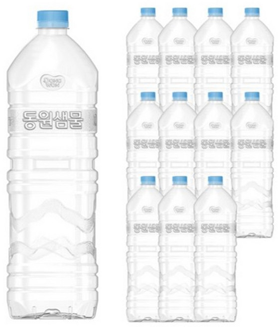 동원샘물 무라벨, 2L, 12개