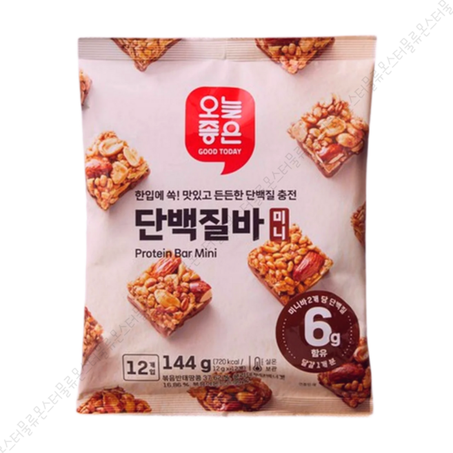 오늘좋은 단백질바 미니, 8개, 144g