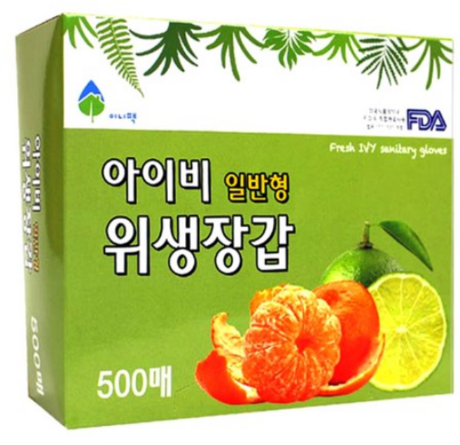 이니팩 아이비 일반형 위생장갑 500매, 1개