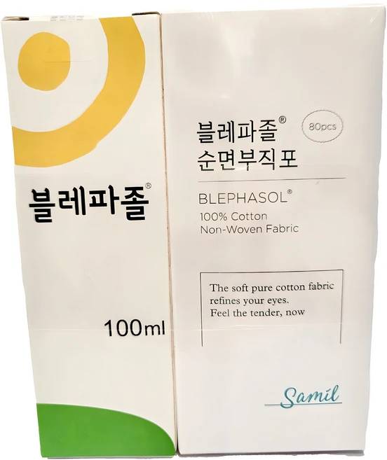 삼일제약 블레파졸 100ml + 순면부직포 80포, 무색무향, 1개 - 쿠팡