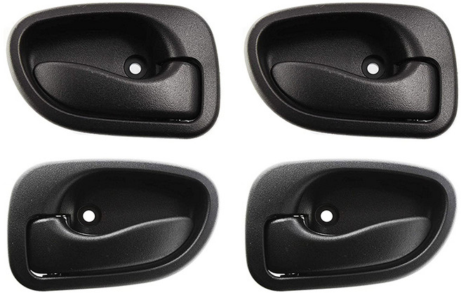4PCS 내부자 도어 핸들 내부 전면 후면 왼쪽 / 오른쪽에 대한 현대 악센트 1995-1999 자동 교체 부품, 하나, 보여진 바와 같이
