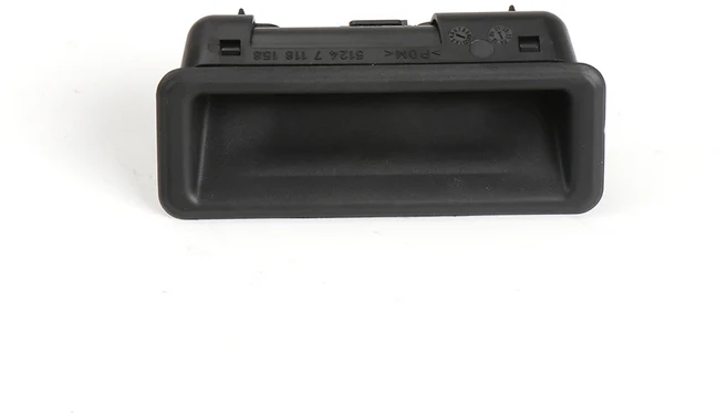 7118158 자동차 부트 뚜껑 푸시 단추 테일 게이트 해치 트렁크 핸들 스위치 BMW 1 3 5 X6 E60 에 적합, 01 Black
