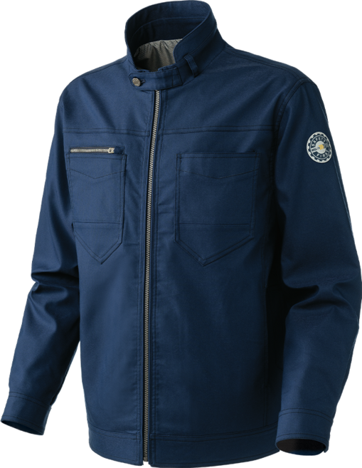 윌비 [PR105] 네이비 스판 사철복 상의 작업복 자켓 근무복 상의 현장 단체복 사계절