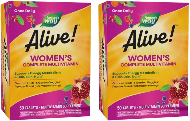 네이쳐스웨이 얼라이브! 우먼스 컴플리트 멀티비타민 타블렛, 50정, 2개 - 쿠팡