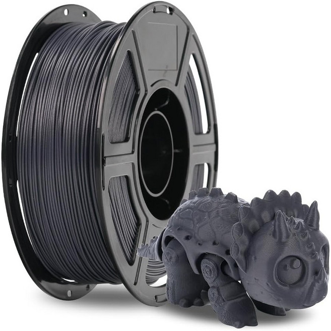 플래시포지 탄소 섬유 PETG 필라멘트 1.75mm 3D 프린터 필라멘트 1KG 스풀 치수 정확도 +/- 0.02mm 경량 및 내열성 습기 없음(블랙), PETG CF 화산암 회색