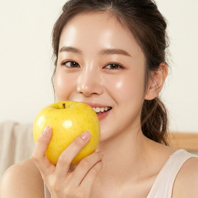 쌍둥이네 프리미엄 시나노골드사과 과즙뚝뚝 노란사과 중과, 1박스, 3kg(12-15과)