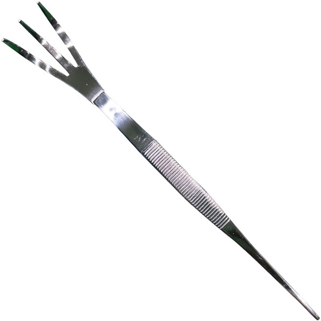 일제핀셋 갈고리형 다용도 하엽정리 분재 미세 원예용 분갈이 핀셋, 1개