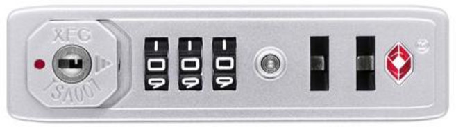 자물쇠 수하물 보호 보안 비바람에 견디는 TSA 세관 잠금 장치 안전하게 코드 3 자리 조합 TSA007, 1)Silver, 1개