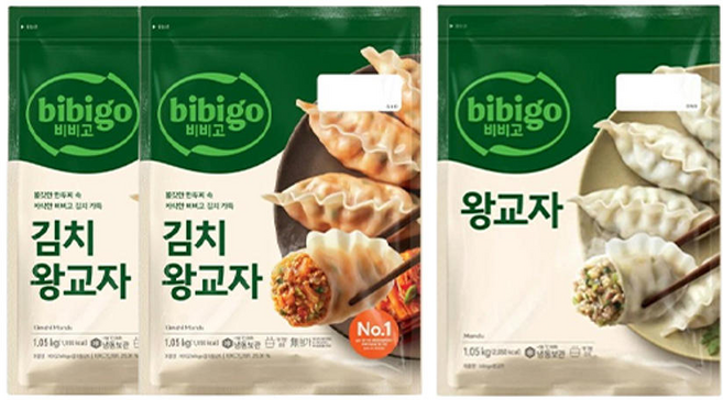 CJ 비비고 김치왕교자 1kg 2개 고기왕교자 1kg 1개, 3개