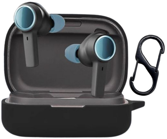 B&O 뱅앤올룹슨 Beoplay 베오플레이 Eleven 일레븐 이어폰 호환 슬림 실리콘 컬러 소프트 케이스 커버, 블랙, 1개