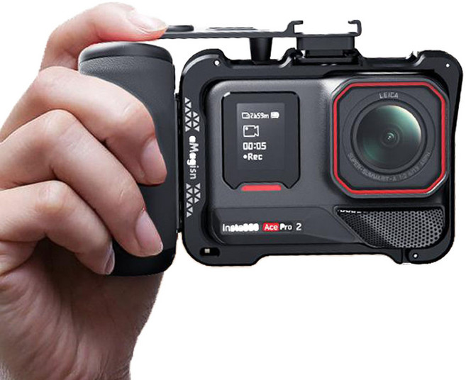 오즈모 액션 고프로 인스타360 에이스프로 셔터 그립 케이스 핸드 스냅, 1개, 스냅샷 셔터 그립 케이스