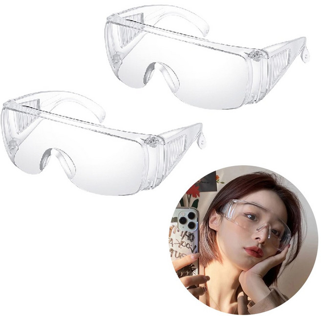 라라공방 남녀 투명 고글 2p, 1개