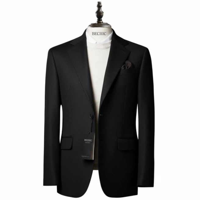 본퀄리티 캐시미어 울 블랙 블레이저