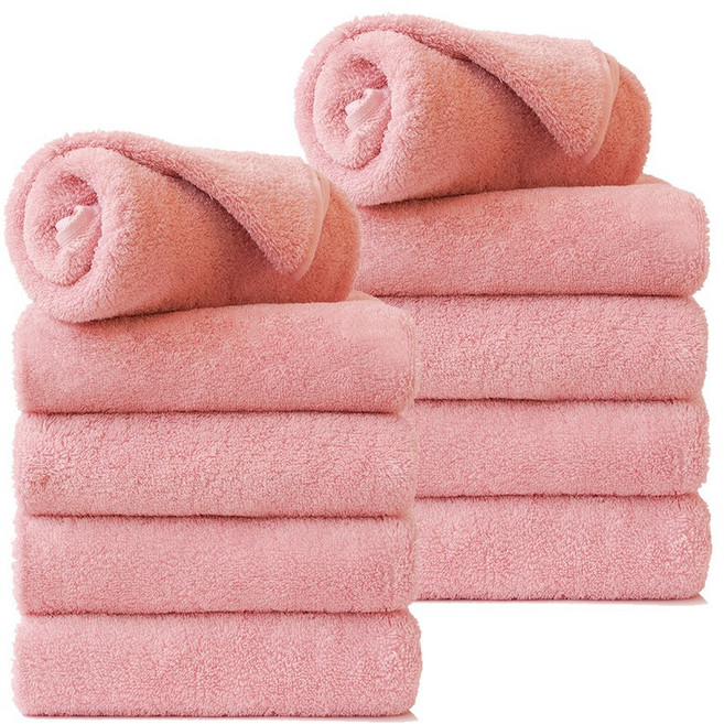 100% 국내생산 타월톡톡 라포레 40수코마사 고급호텔수건 170g, 베이비핑크, 10개