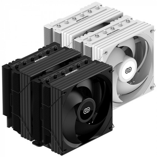 3RSYS Socoool RC1400N Quiet 쌍철봉 CPU쿨러 (블랙), 1개, 단일, 공랭쿨러