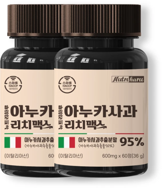 뉴트리하루 아누카사과 95% 비오틴 리치 맥스 맥주효모, 60정, 2세트 - 쿠팡