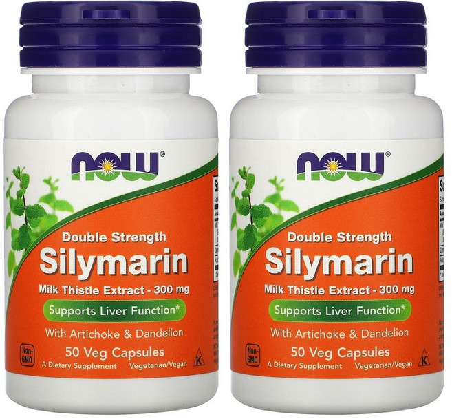 1+1 나우푸드 밀크씨슬 실리마린 silymarin 300mg 식물성 50캡슐 2개, 50정