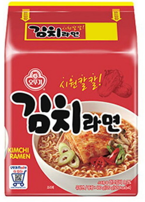 오뚜기 김치라면 5입 x 8개/총40입, 40개