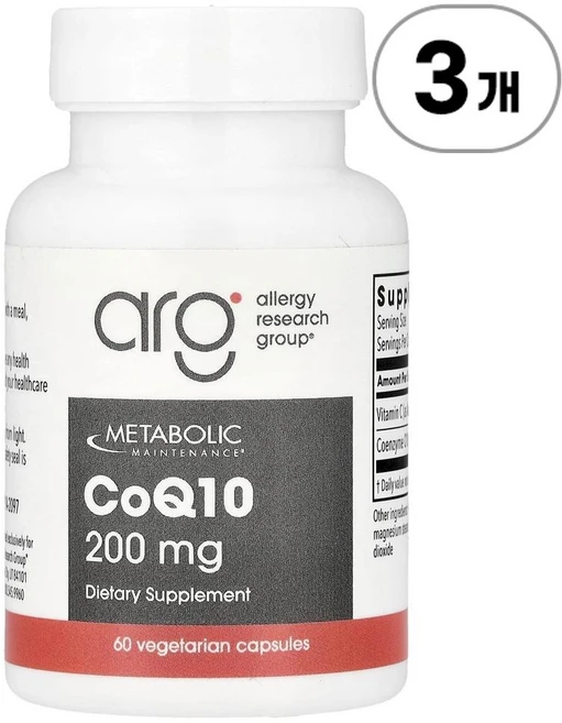 메타볼릭 메인터넌스 코큐텐 200mg Metabolic Maintenance CoQ10 200 mg 60정, 3개 - 쿠팡
