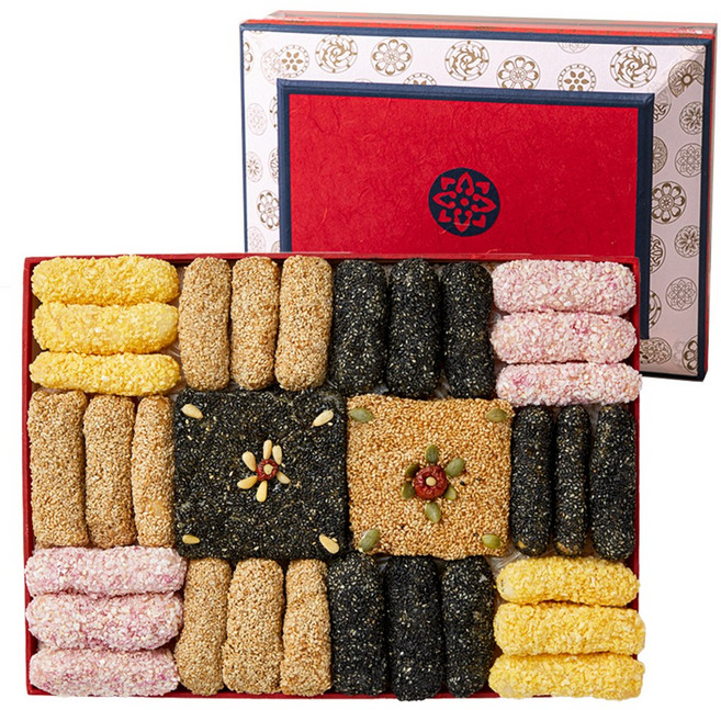 강릉은정한과 한지1호 3단 선물세트 (전통 유과 한과 명절선물 답례품 설날선물 추석선물 부모님선물 상견례선물), 실크보자기, 1개, 1kg