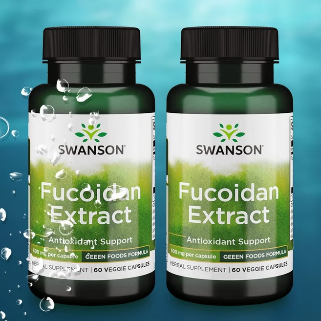 스완슨 후코이단 추출물 Fucoidan 500mg 60캡슐, 2개, 60정 - 쿠팡
