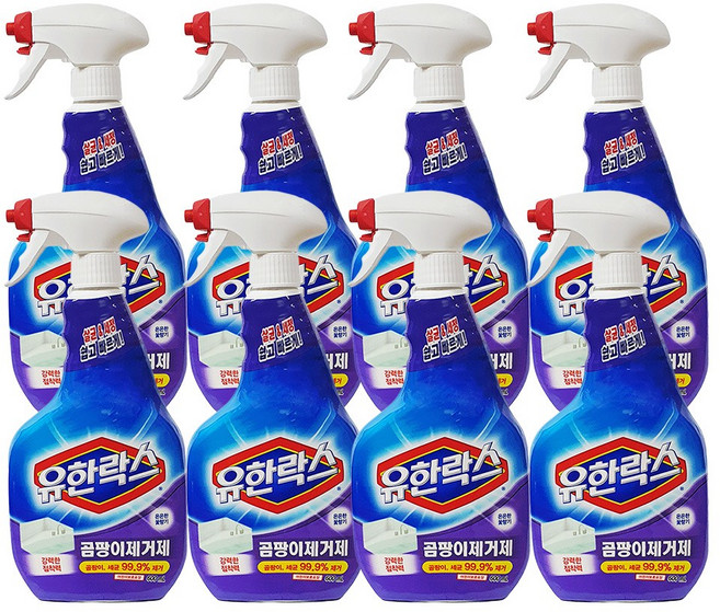 유한양행 유한락스 곰팡이제거제, 8개, 600ml
