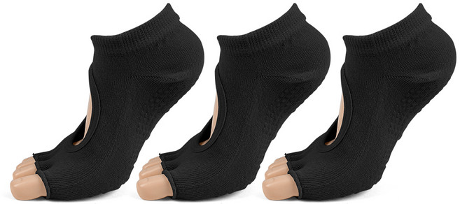 데비 님프 논슬립 컷토우 요가삭스 3켤레