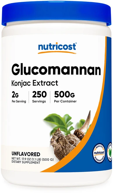뉴트리코스트 글루코만난 곤약 뿌리 추출물 파우더 500g, 1개 - 쿠팡