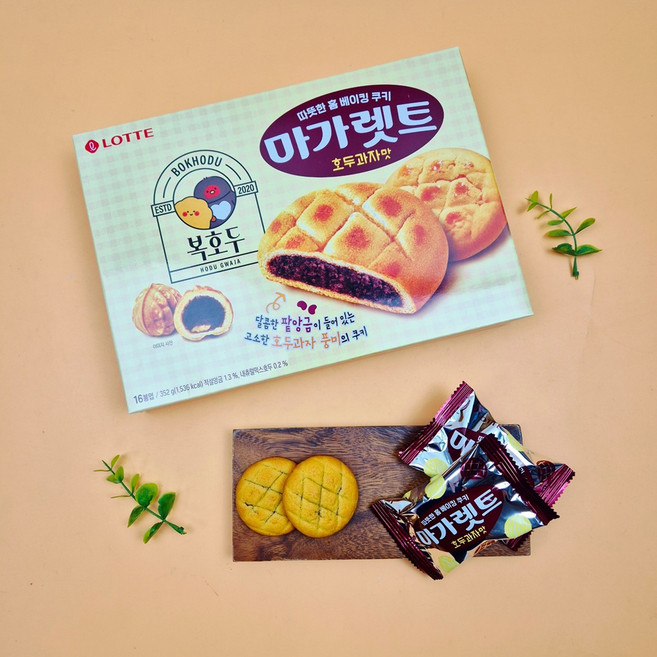 롯데웰푸드 마가렛트 복호두 호두과자맛 352g, 1개