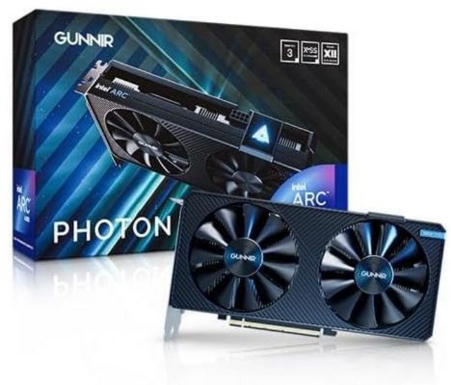그래픽 카드 고화질 게이밍 WEELIAO GUNNIR 인텔 아크 A380 Photon 6G 블랙 2450MHz 비디오 6GB 96비트 GDDR6 PCie4.0 HDMI 1개 D, A380 6G Photon White