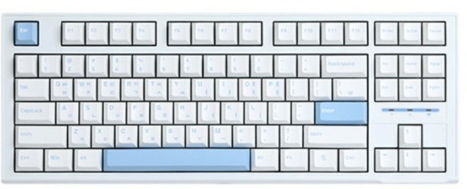 에스피앰 미드나잇 핫스왑 게이밍 기계식 유선 텐키리스 키보드, 화이트, PL 87B, 미드나잇축