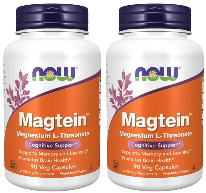 나우푸드 마그테인 마그네슘 L-트리오네이트 베지 캡슐, 2개, 90정 - 쿠팡