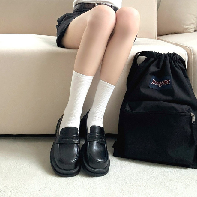 러블리디 루비 청키 스쿨룩 페니 로퍼