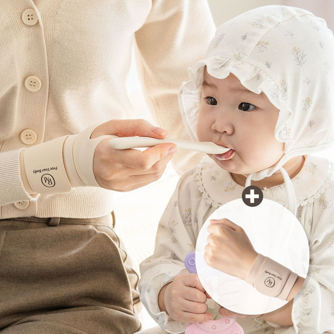 레스티맘 임산부 손목보호대 산후 산모 출산 육아 2가지 착용법, 브라운, 1개