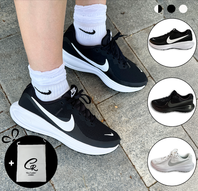 정품 NIKE 나이키 레볼루션8 남녀공용 런닝화 + 코드리즈 더스트백