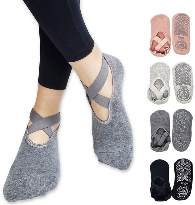 특별한일상 필라테스 요가 양말 논슬립 토삭스 4개 세트