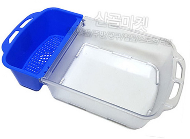 다슬기 수경 채집통 물놀이 해루질 기 고디 어망, 블루 (대)
