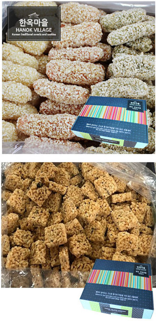 완전알뜰한과 1번세트 유과+쌀강정 선물 보자기포장, 1세트