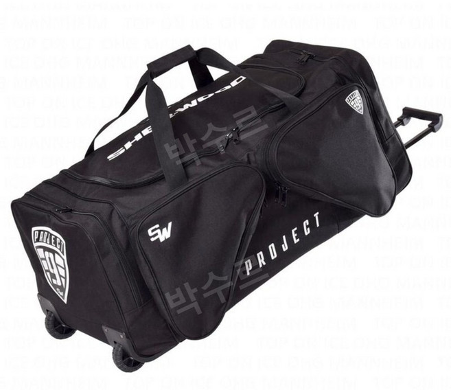아이스하키 짐가방 장비 가방 휠백 바퀴 롤링 캐리어, 36인치 블랙 M사이즈, 1개
