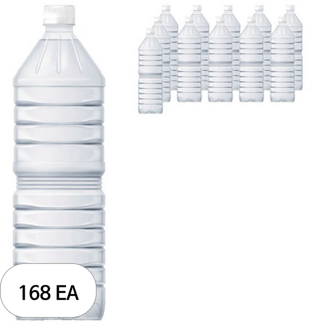 물하나 ECO 생수 무라벨, 2L, 168개
